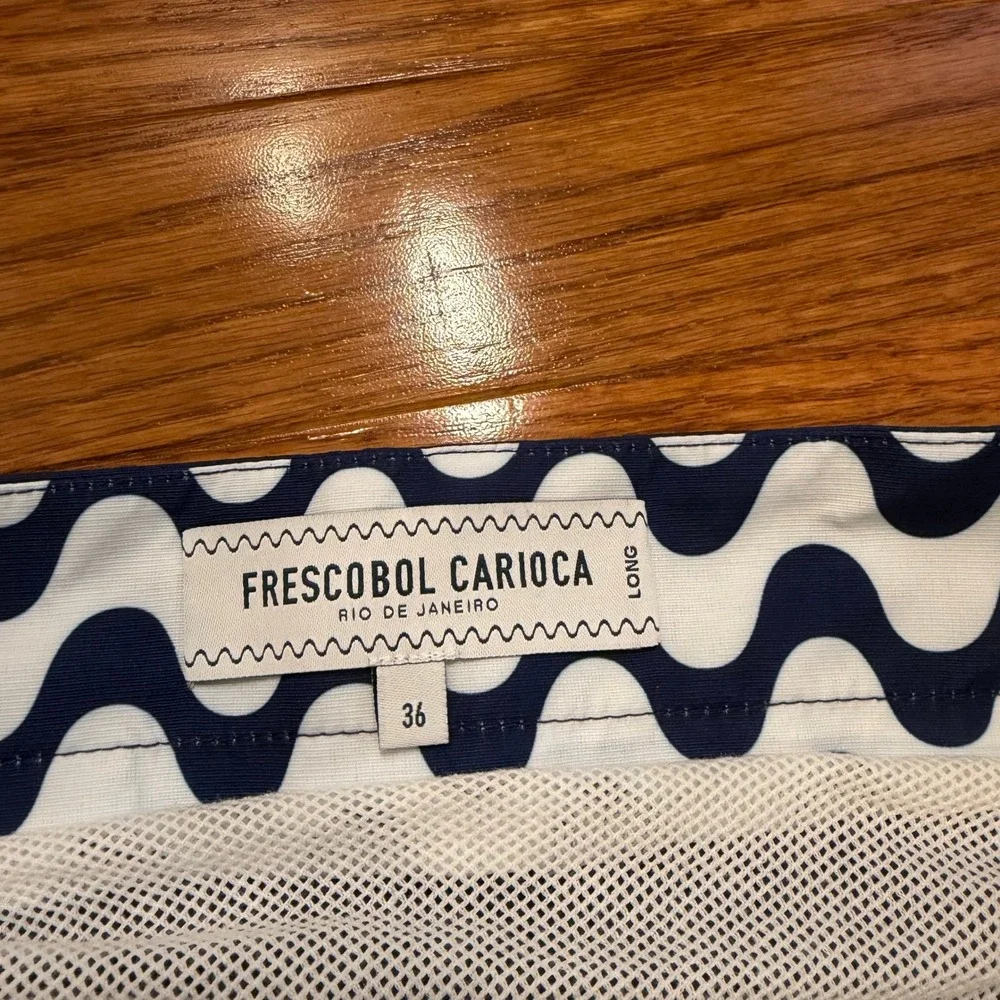 Frescobol Carioca Swim Shorts Trunks Mens 36 Blue Mesh Lined 6